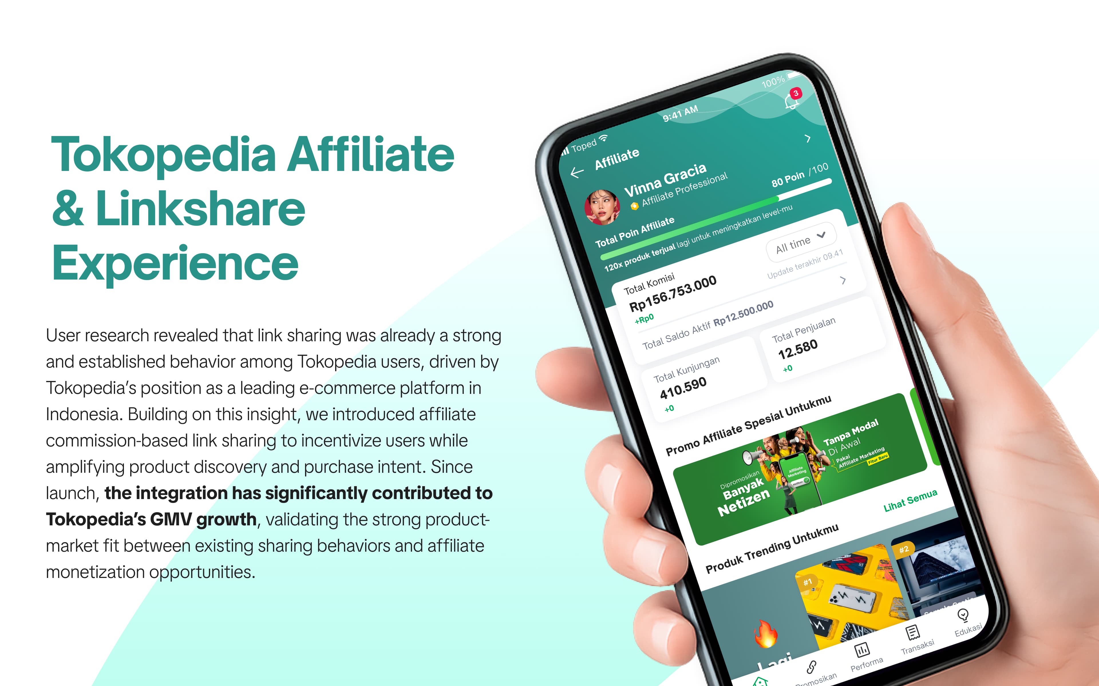 Affiliate portal dashboard preview
